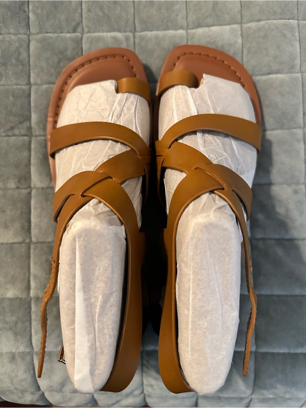 Franco Sarto Ina Strappy Sandals in Tan — Size 9 - Picture 4 of 8
